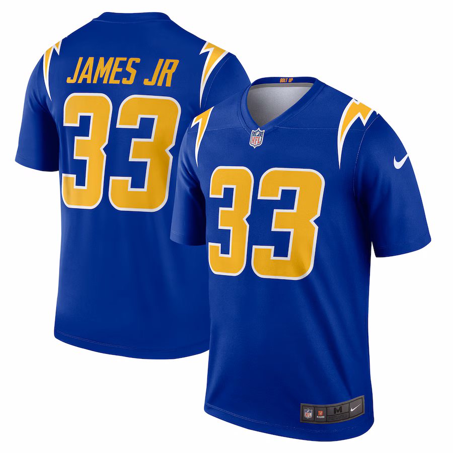 Men's Los Angeles Chargers Derwin James Nike Royal Alternate Legend Player Performance Top - Ujersey