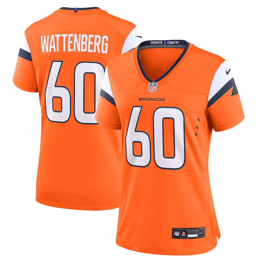 Women's Denver Broncos Luke Wattenberg Nike Orange Team Game Jersey - Ujersey