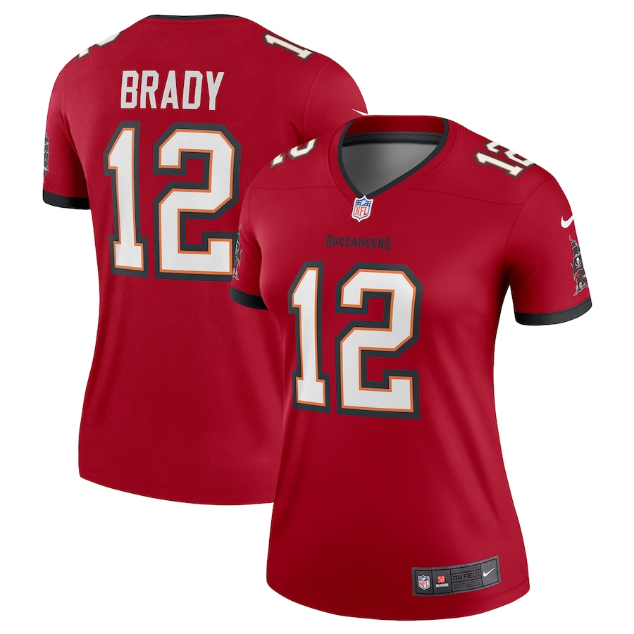 Women's Tampa Bay Buccaneers Tom Brady Nike Red Team Legend Player Performance Top - Ujersey