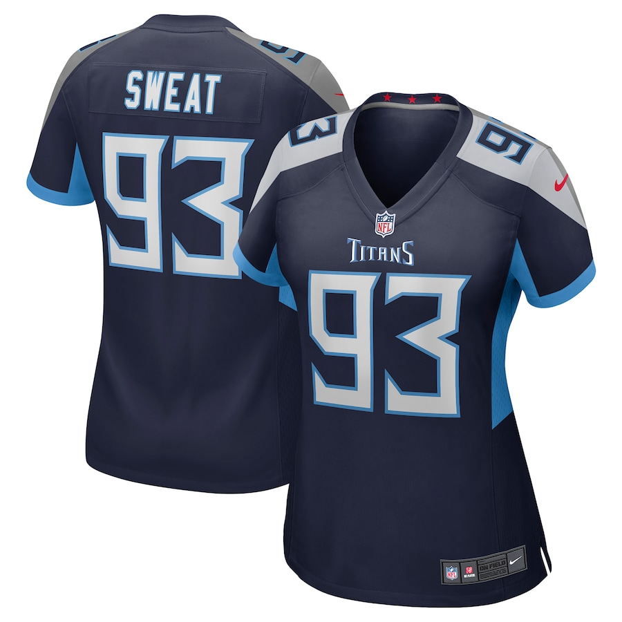 Women's Tennessee Titans T'Vondre Sweat Nike Navy Team Game Jersey - Ujersey