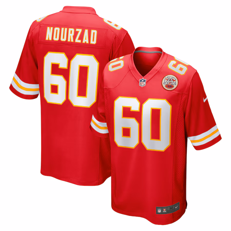 Men's Kansas City Chiefs Hunter Nourzad Nike Red Game Jersey - Ujersey