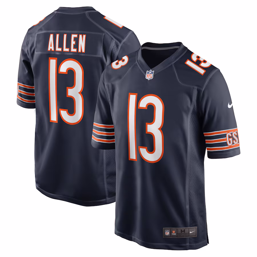 Men's Chicago Bears Keenan Allen Nike Navy Team Game Jersey - Ujersey