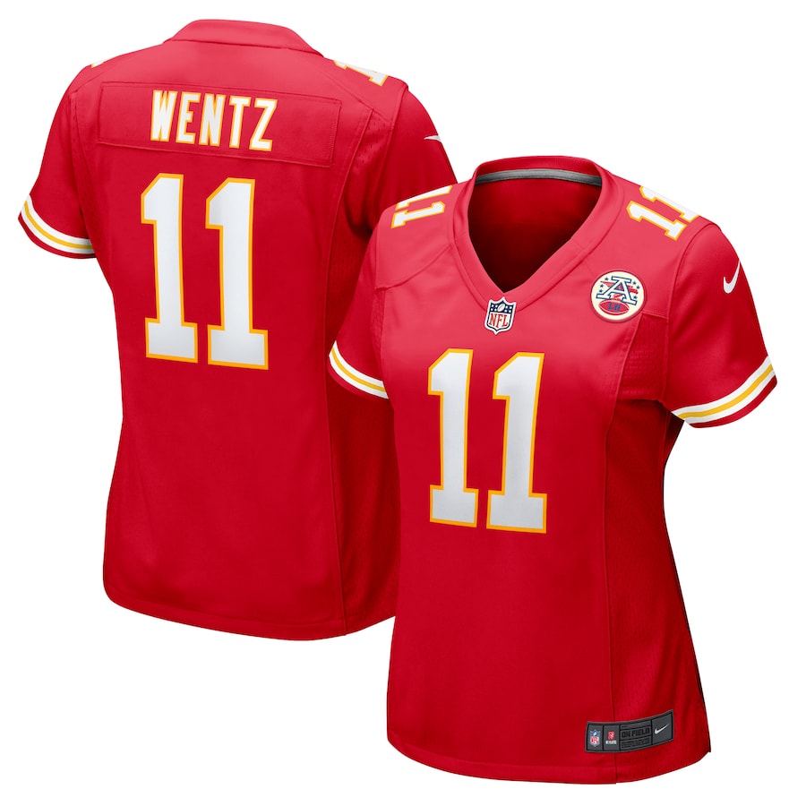 Women's Kansas City Chiefs Carson Wentz Nike Red Game Jersey - Ujersey