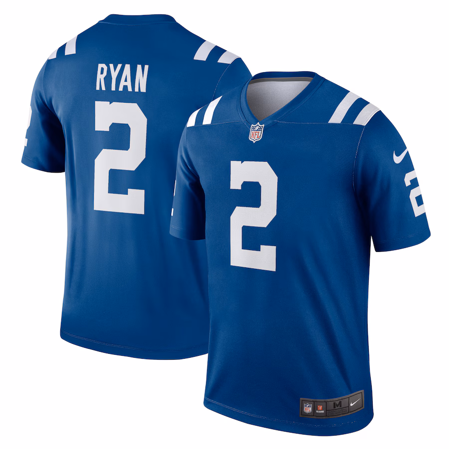 Men's Indianapolis Colts Matt Ryan Nike Royal Team Legend Player Performance Top - Ujersey