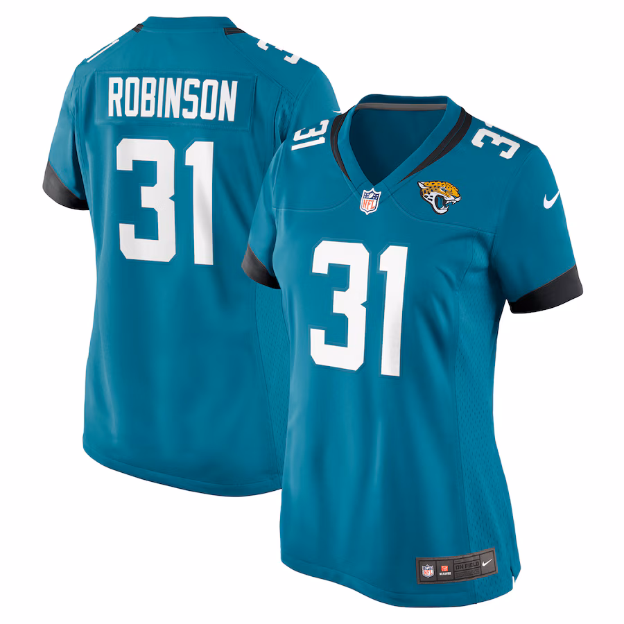 Women's Jacksonville Jaguars Keilan Robinson Nike Teal Game Jersey - Ujersey