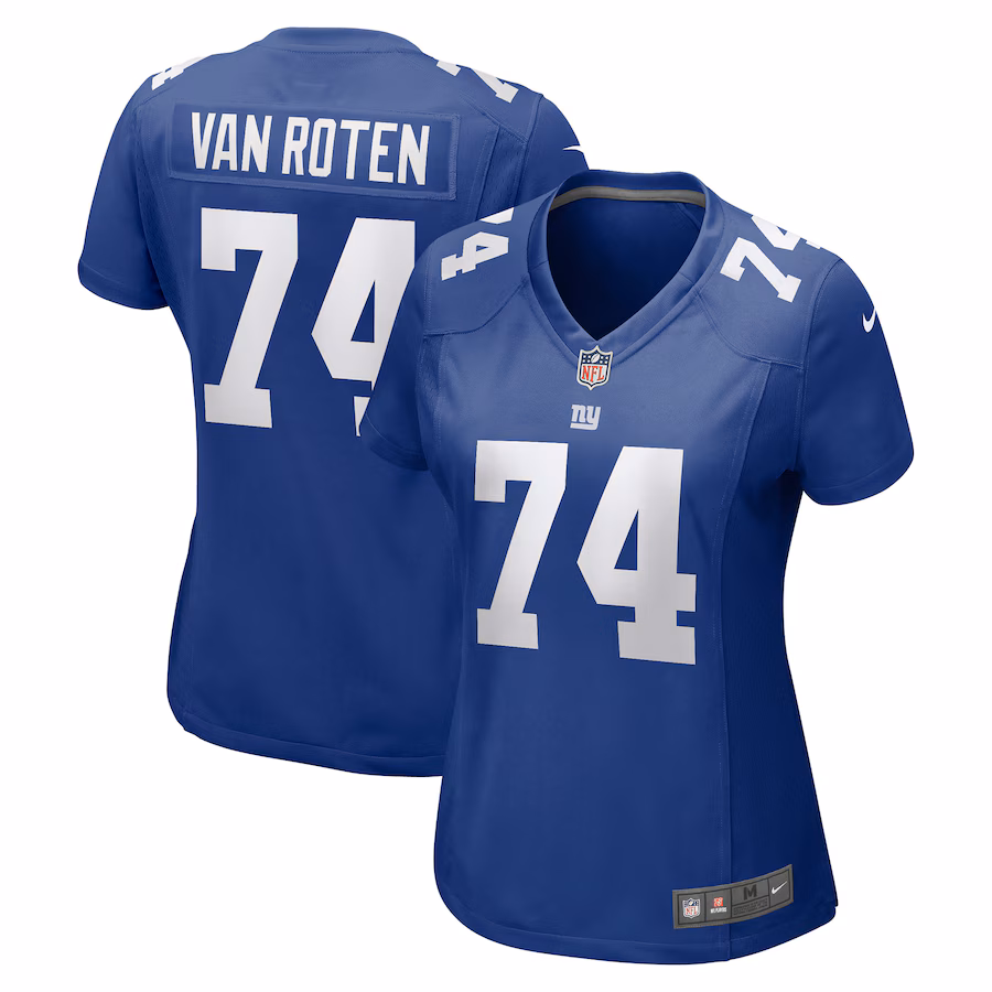 Women's New York Giants Greg Van Roten Nike Royal Team Game Jersey - Ujersey
