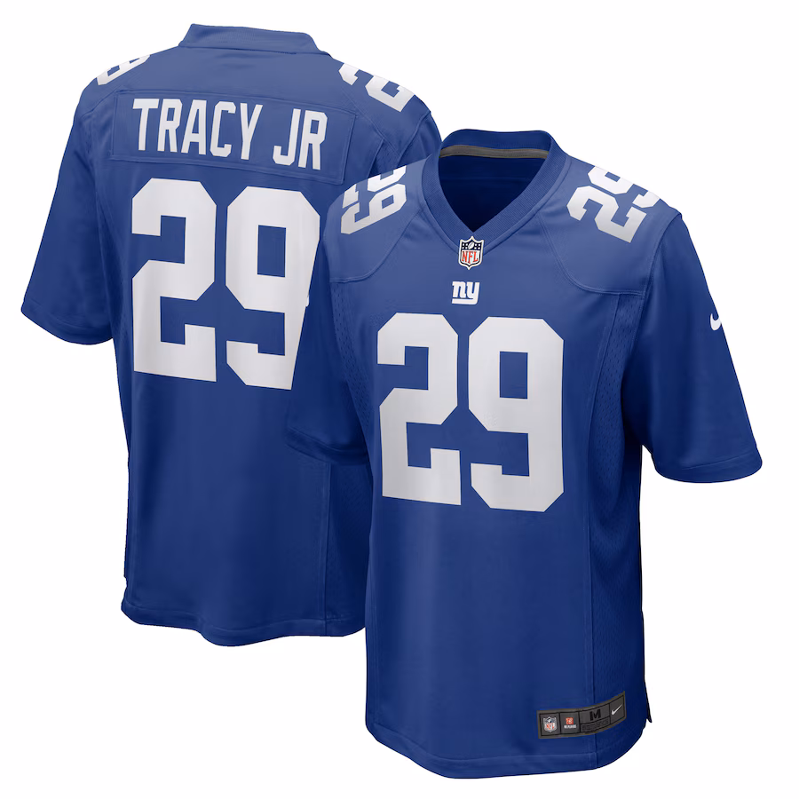 Men's New York Giants Tyrone Tracy Jr. Nike Royal Team Game Jersey - Ujersey