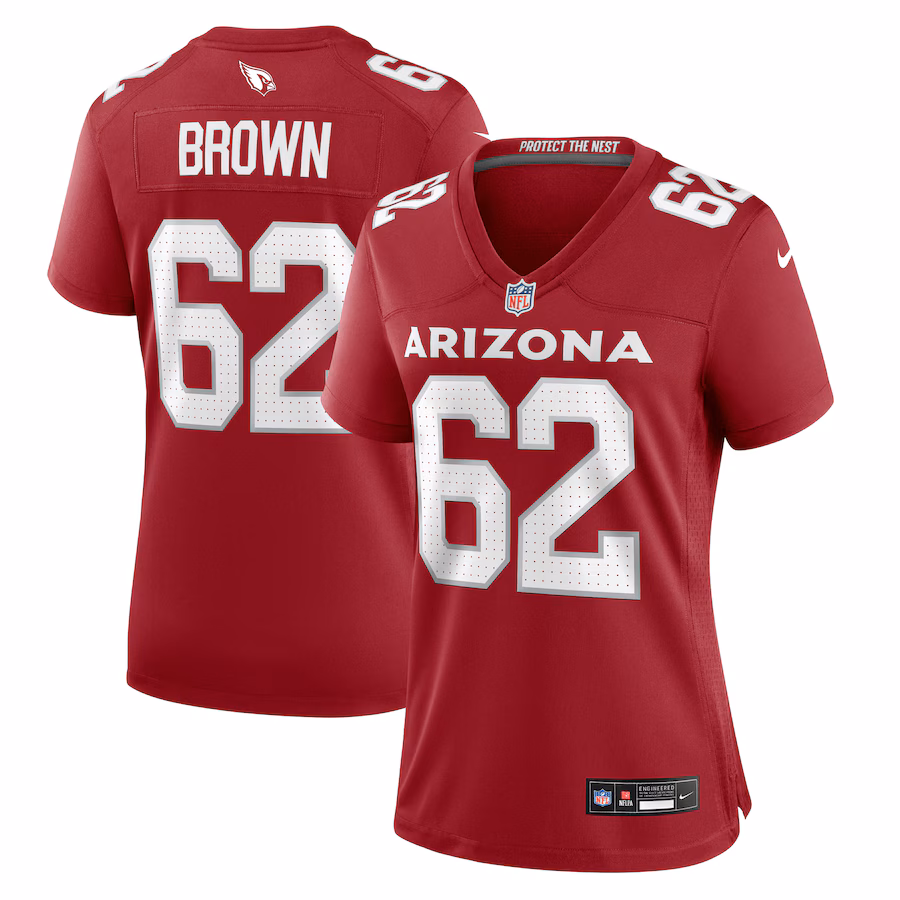 Women's Arizona Cardinals Evan Brown Nike Cardinal Game Jersey - Ujersey