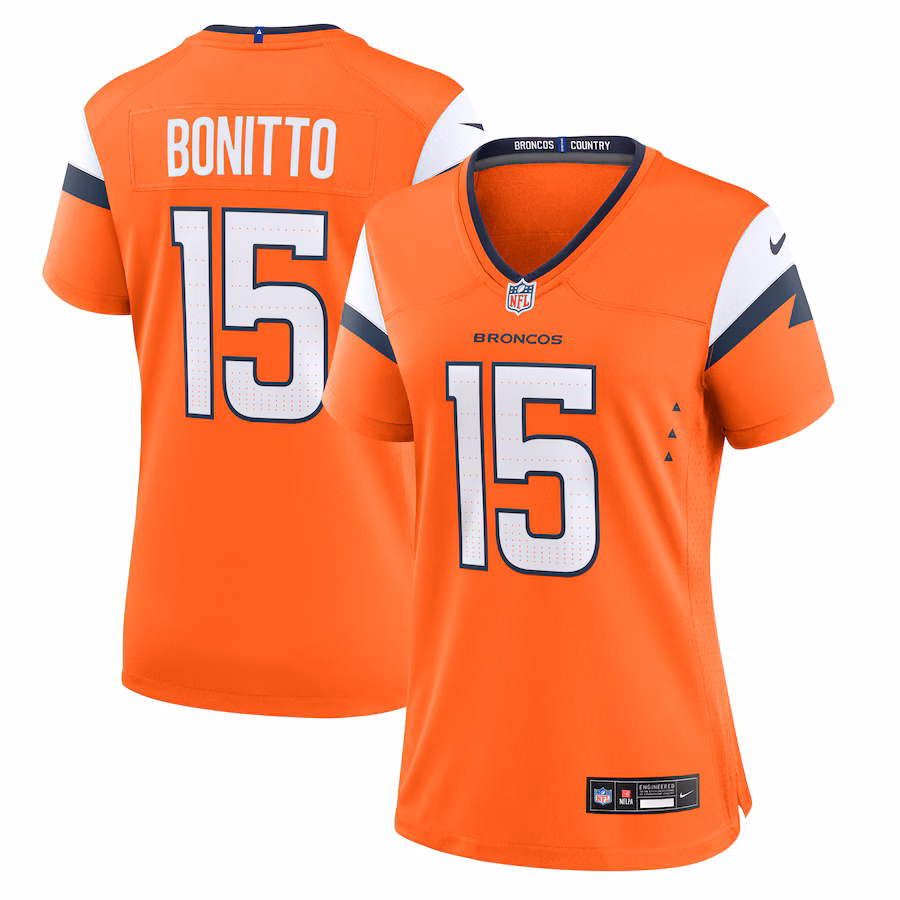 Women's Denver Broncos Nik Bonitto Nike Orange Team Game Jersey - Ujersey