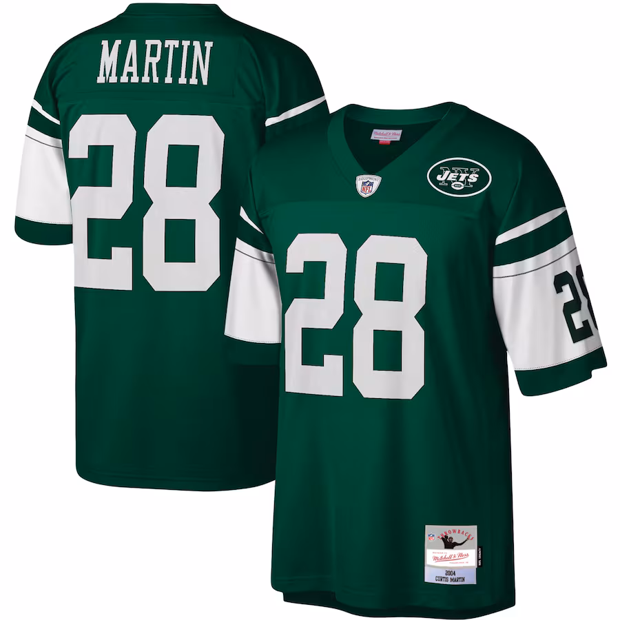 Men's New York Jets Curtis Martin Mitchell & Ness Green Legacy Replica Jersey - Ujersey