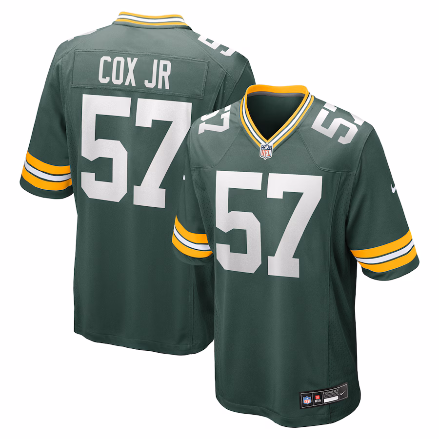 Men's Green Bay Packers Brenton Cox Jr. Nike Green Game Jersey - Ujersey