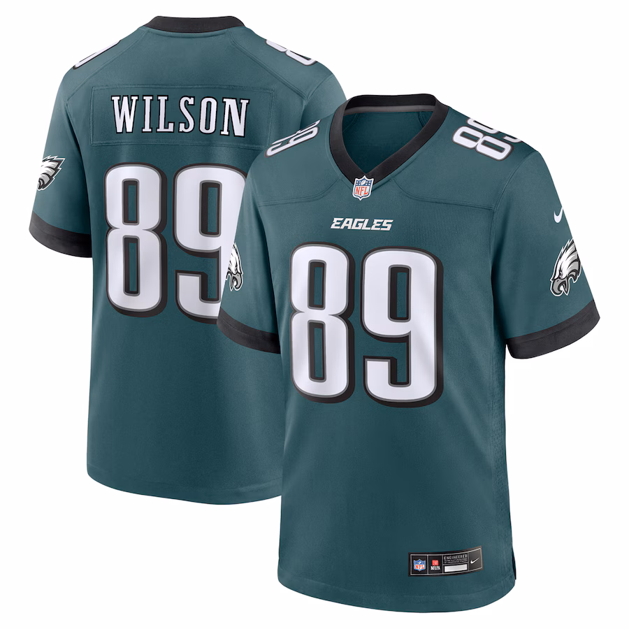 Men's Philadelphia Eagles Johnny Wilson Nike Midnight Green Team Game Jersey - Ujersey