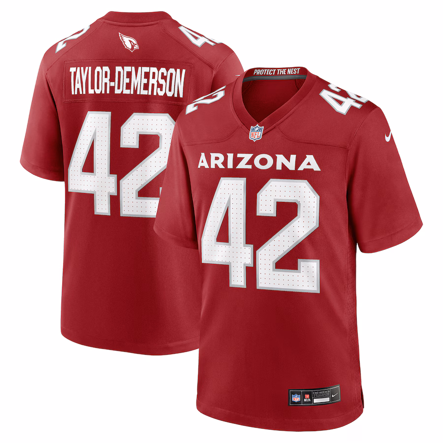 Men's Arizona Cardinals Dadrion Taylor-Demerson Nike Cardinal Team Game Jersey - Ujersey