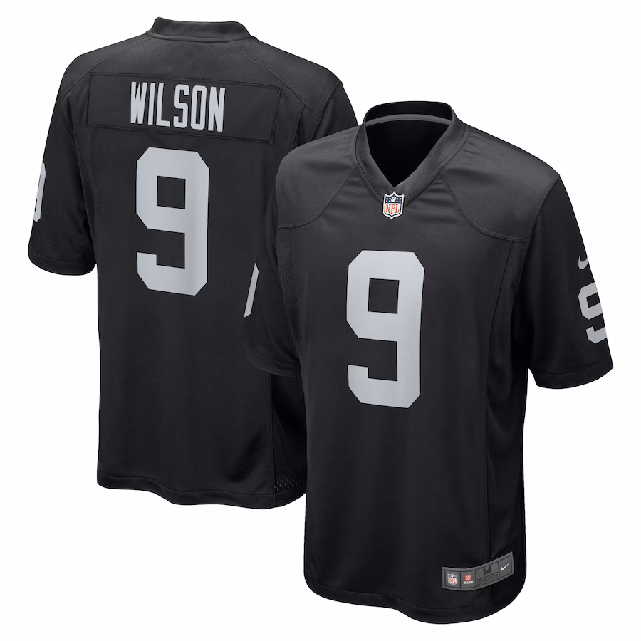Men's Las Vegas Raiders Tyree Wilson Nike Black Game Jersey - Ujersey