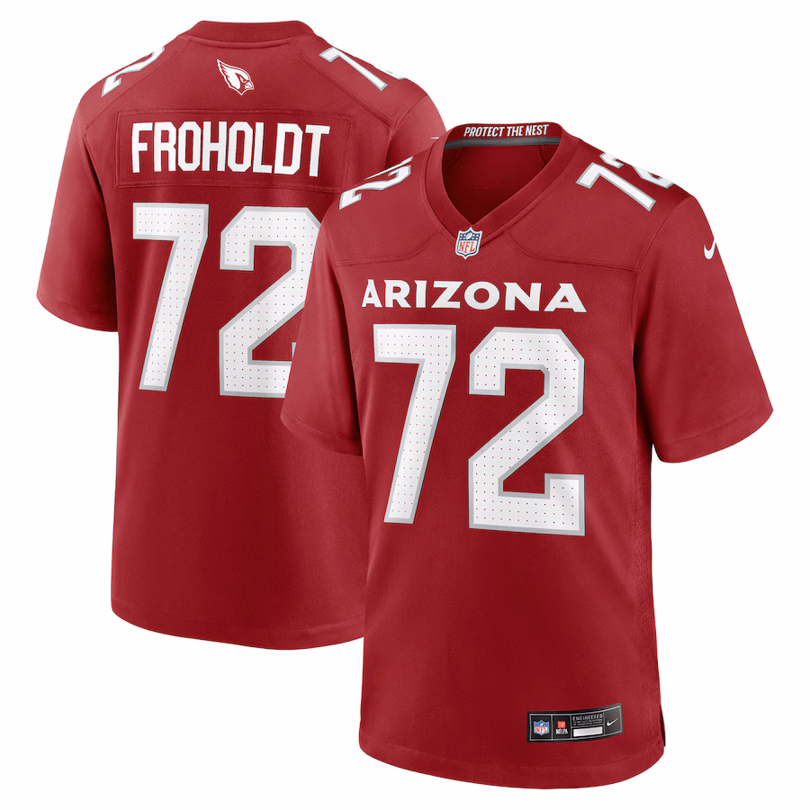 Men's Arizona Cardinals Hjalte Froholdt Nike Cardinal Team Game Jersey - Ujersey