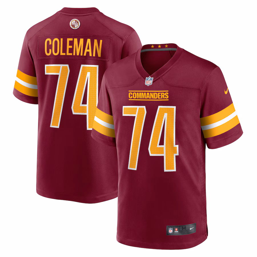 Men's Washington Commanders Brandon Coleman Nike Burgundy Game Jersey - Ujersey