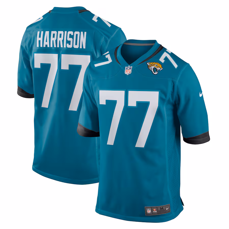 Men's Jacksonville Jaguars Anton Harrison Nike Teal Game Jersey - Ujersey