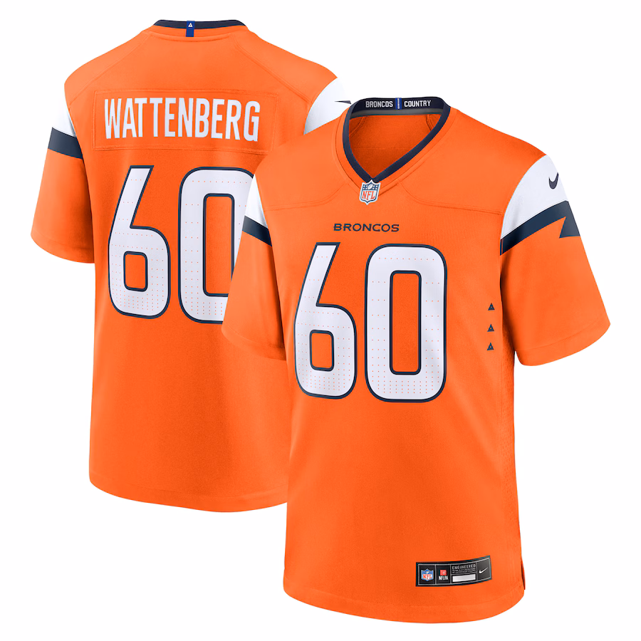 Men's Denver Broncos Luke Wattenberg Nike Orange Team Game Jersey - Ujersey