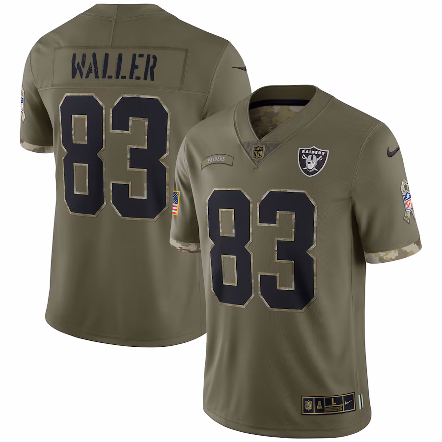 Men's Las Vegas Raiders Darren Waller Nike Olive Salute To Service Limited Jersey - Ujersey