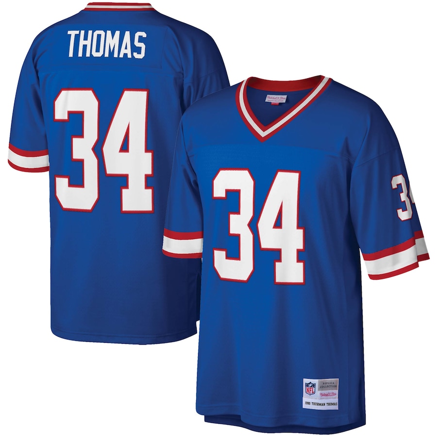 Men's Buffalo Bills Thurman Thomas Mitchell & Ness Royal Legacy Replica Jersey - Ujersey