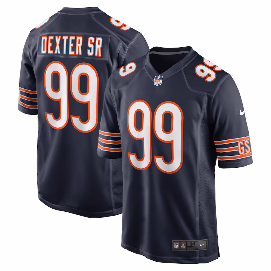 Men's Chicago Bears Gervon Dexter Sr. Nike Navy Game Jersey - Ujersey