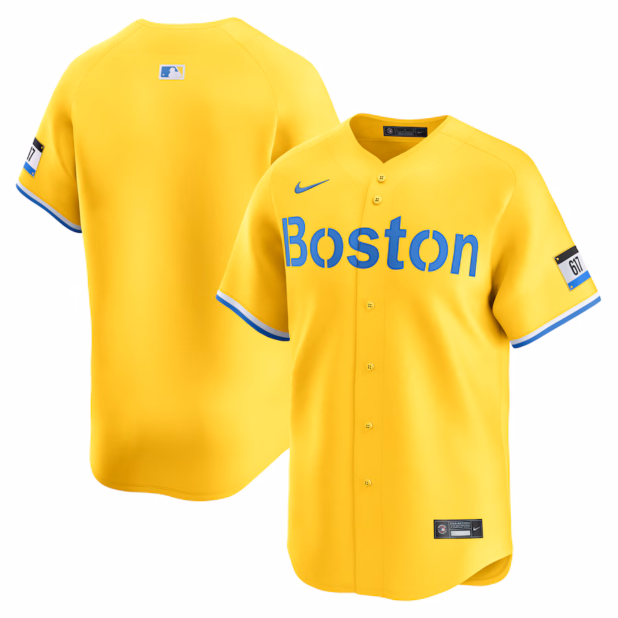 Men's Boston Red Sox  Nike Gold City Connect Limited Jersey - Ujersey