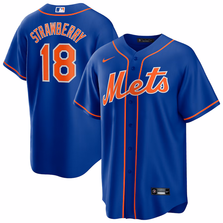 Men's New York Mets Darryl Strawberry Nike Royal Alternate Replica Player Jersey - Ujersey