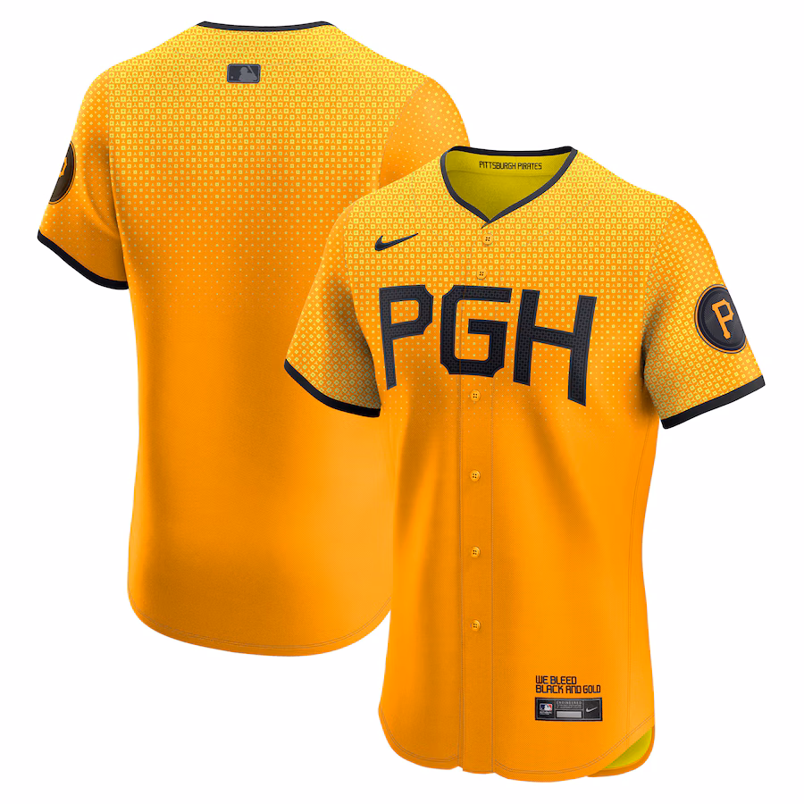 Men's Pittsburgh Pirates Nike Gold City Connect Elite Jersey - Ujersey