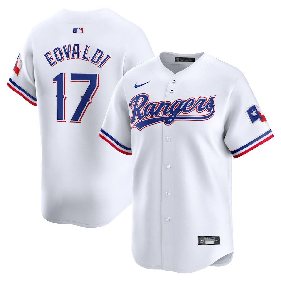 Men's Texas Rangers Nathan Eovaldi Nike White Home Limited Player Jersey - Ujersey