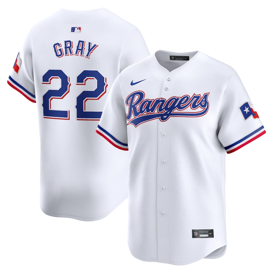 Men's Texas Rangers Jon Gray Nike White Home Limited Player Jersey - Ujersey