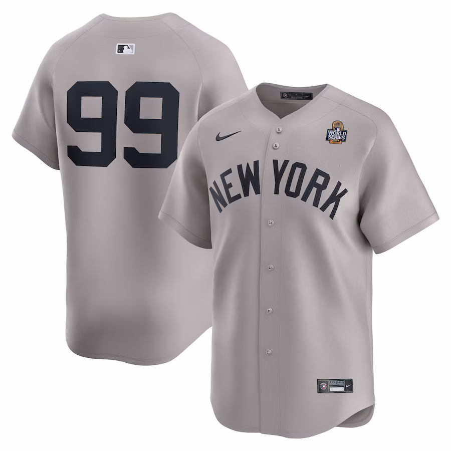 Men's New York Yankees Aaron Judge Nike Gray 2024 World Series Limited Player Jersey - Ujersey