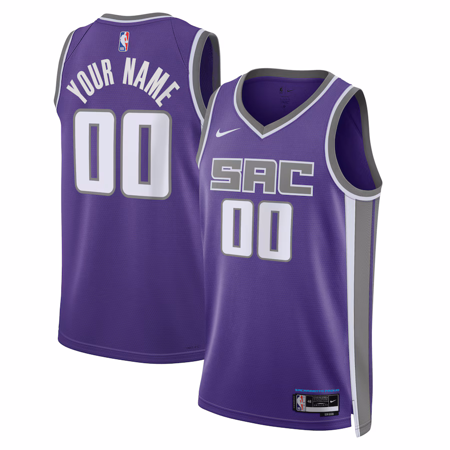 Unisex Sacramento Kings Nike Purple Swingman Custom Jersey - Icon Edition - Ujersey