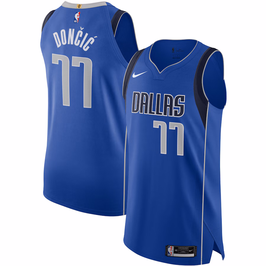 Men's Dallas Mavericks Luka Dončić Nike Blue Authentic Jersey - Icon Edition - Ujersey
