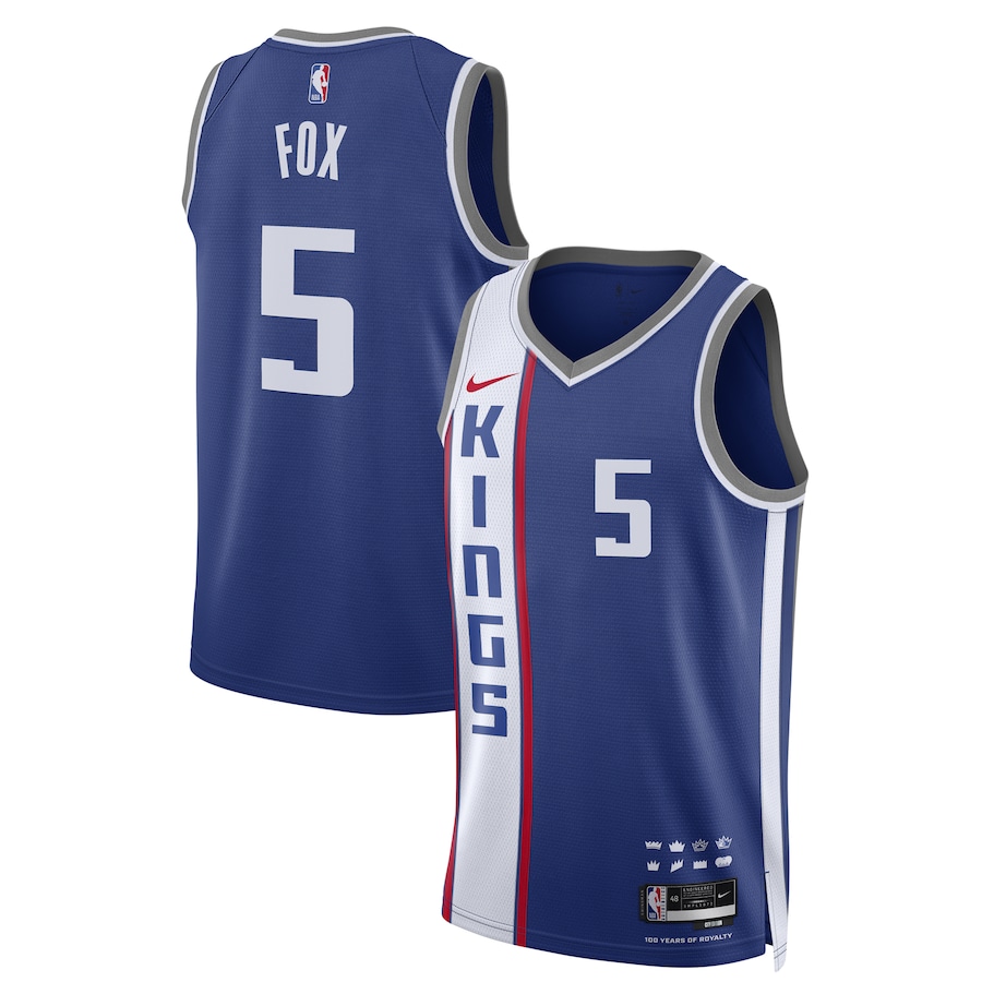 Unisex Sacramento Kings De'Aaron Fox Nike Blue 2023/24 Swingman Jersey - City Edition - Ujersey