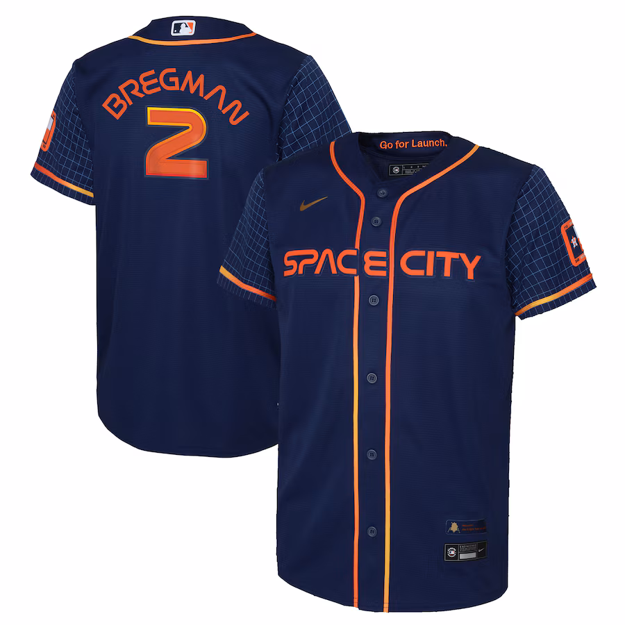 Youth Houston Astros Alex Bregman Nike Navy City Connect Replica Player Jersey - Ujersey