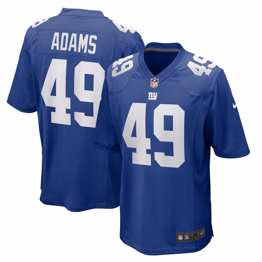 Men's New York Giants Matthew Adams Nike Royal Team Game Jersey - Ujersey