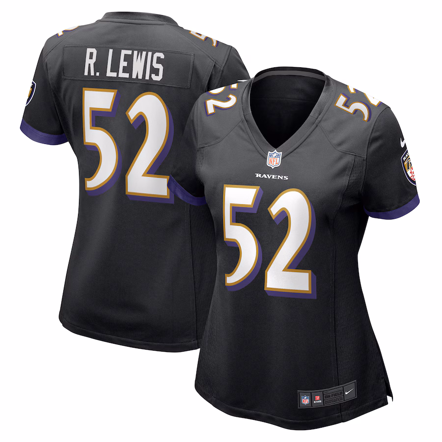 Women's Baltimore Ravens Ray Lewis Nike Black Retired Player Jersey - Ujersey