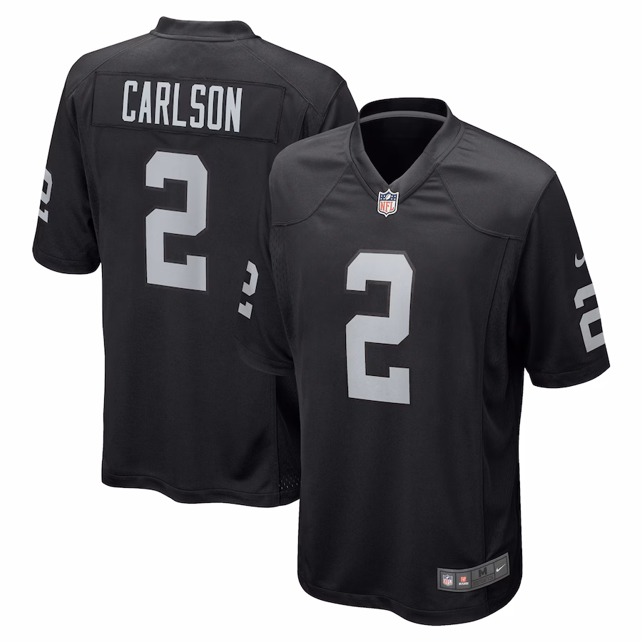 Men's Las Vegas Raiders Daniel Carlson Nike Black Team Game Jersey - Ujersey