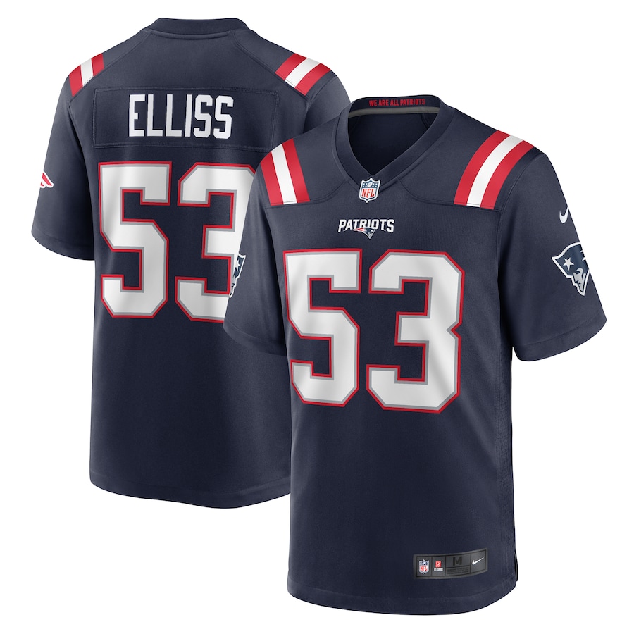 Men's New England Patriots Christian Elliss Nike Navy Game Jersey - Ujersey