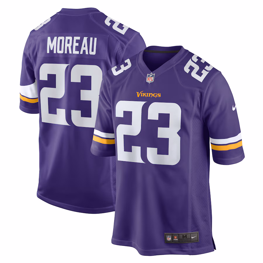 Men's Minnesota Vikings Fabian Moreau Nike Purple Game Jersey - Ujersey