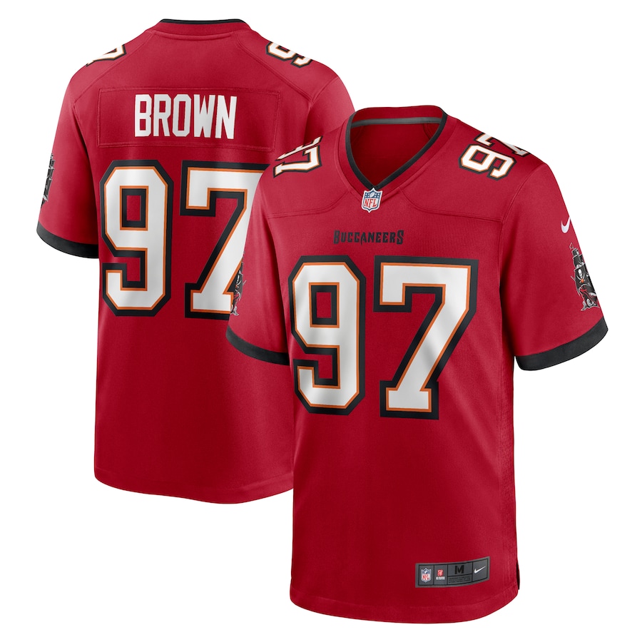 Men's Tampa Bay Buccaneers Earnest Brown IV Nike Red Game Jersey - Ujersey