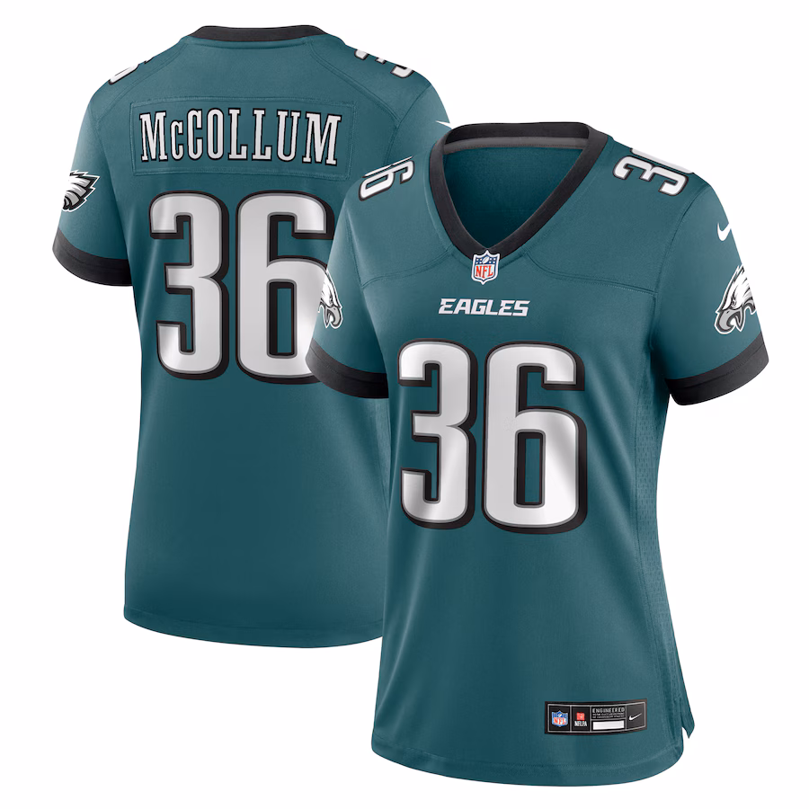 Women's Philadelphia Eagles Tristin McCollum Nike Midnight Green Team Game Jersey - Ujersey