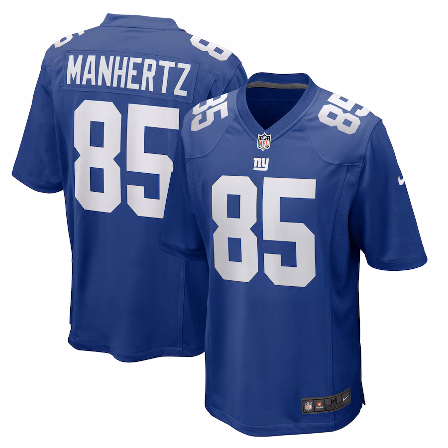 Men's New York Giants Chris Manhertz Nike Royal Team Game Jersey - Ujersey