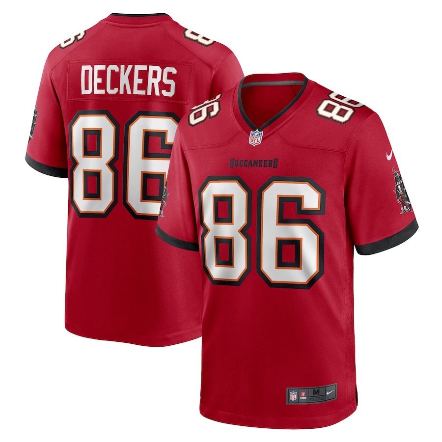 Men's Tampa Bay Buccaneers Evan Deckers Nike Red Game Jersey - Ujersey