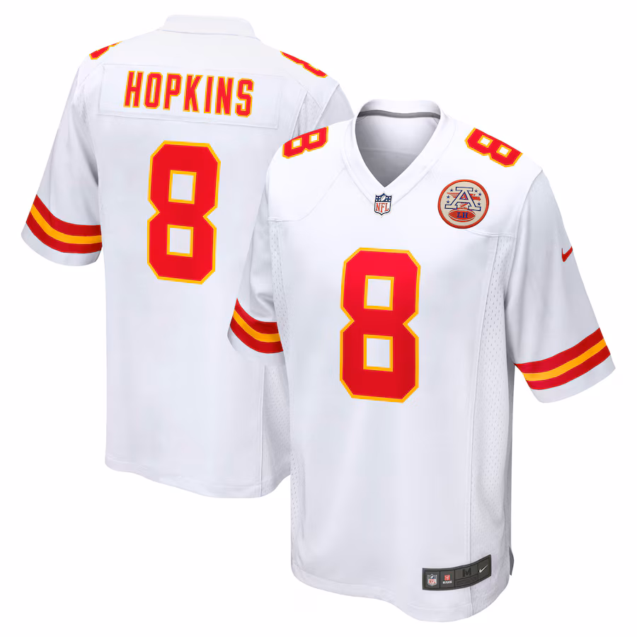 Men's Kansas City Chiefs DeAndre Hopkins Nike White Player Game Jersey - Ujersey