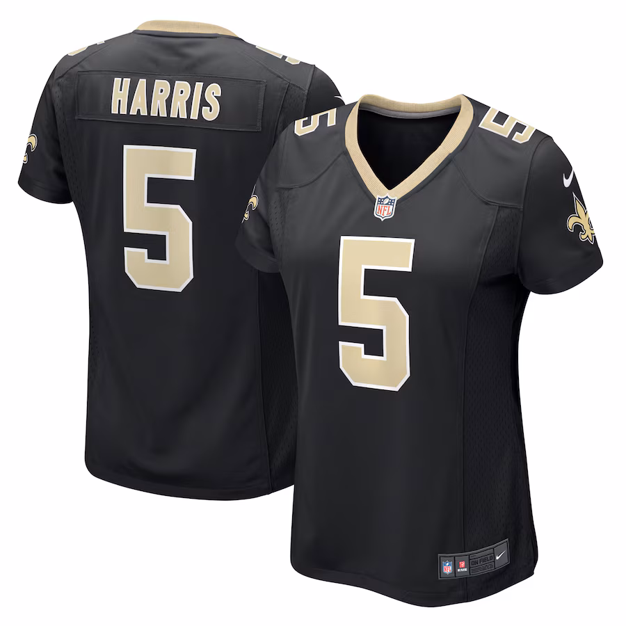 Women's New Orleans Saints Will Harris Nike Black Game Jersey - Ujersey