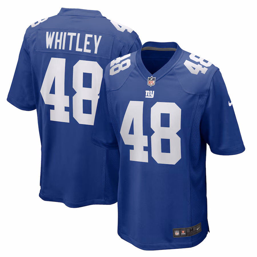 Men's New York Giants Benton Whitley Nike Royal Team Game Jersey - Ujersey