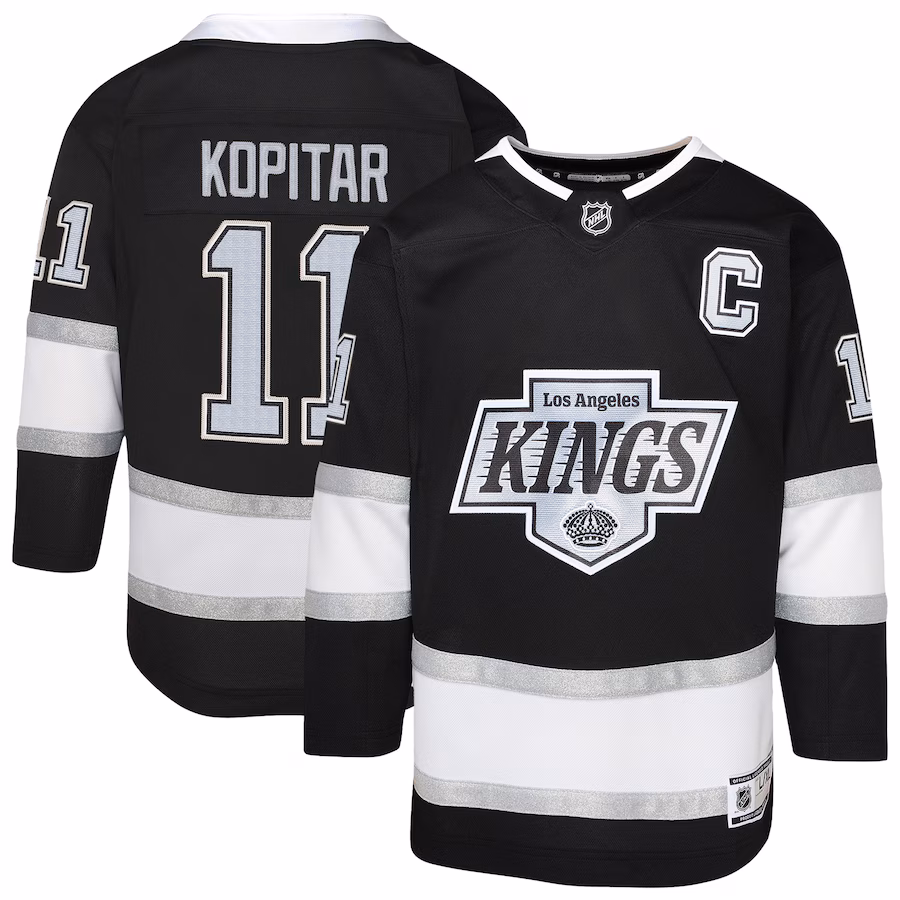Youth Los Angeles Kings Anze Kopitar Black Premier Player Jersey - Ujersey