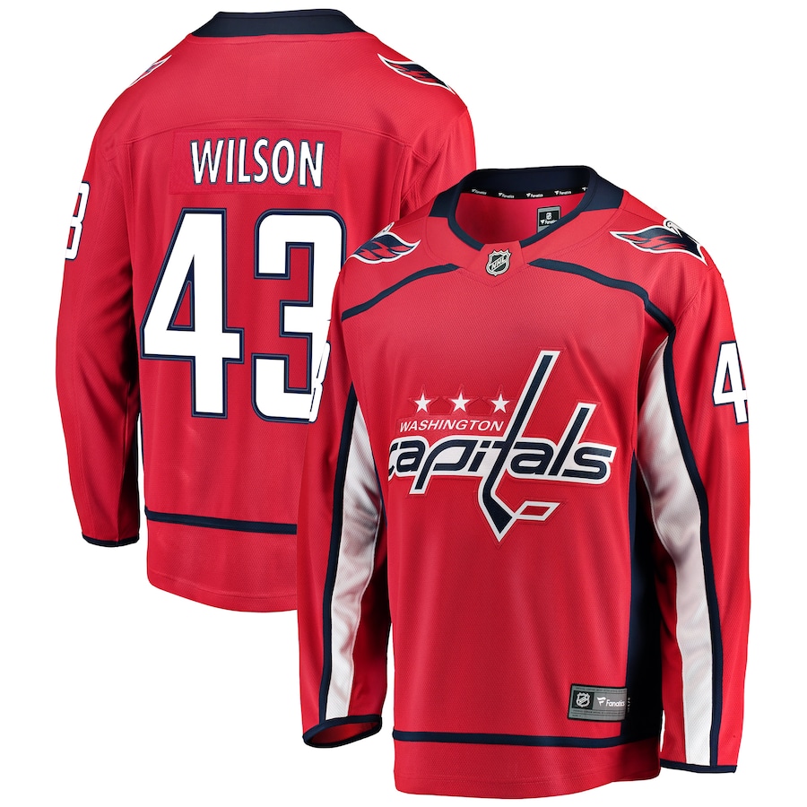 Men's Washington Capitals Tom Wilson Fanatics Red Home Breakaway Player Jersey - Ujersey