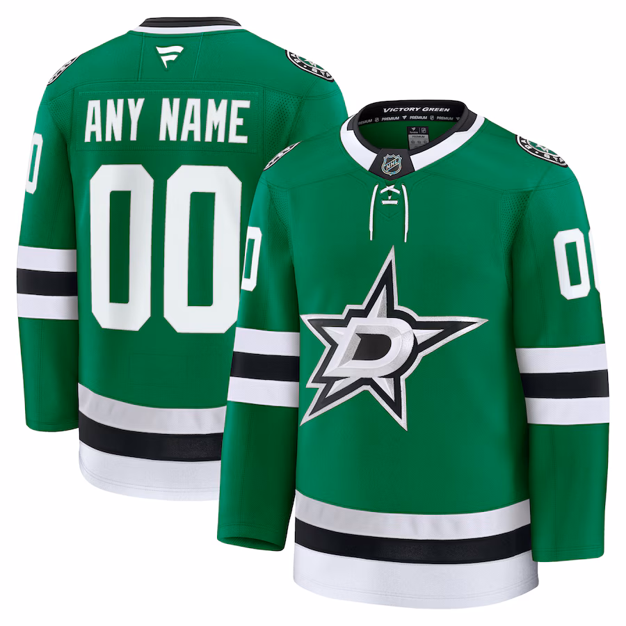 Men's Dallas Stars Fanatics Kelly Green Home Premium Custom Jersey - Ujersey